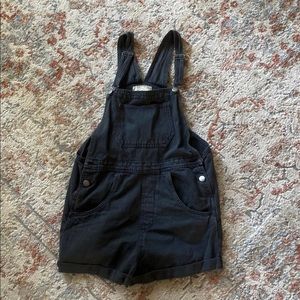 Black Cotton Overalls
